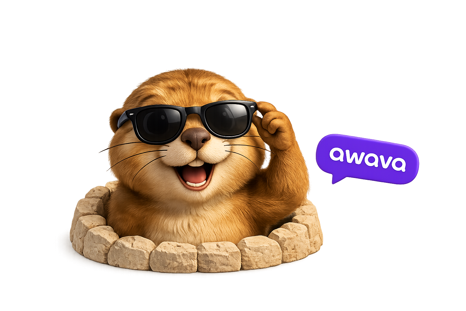 Маскот awava в очках