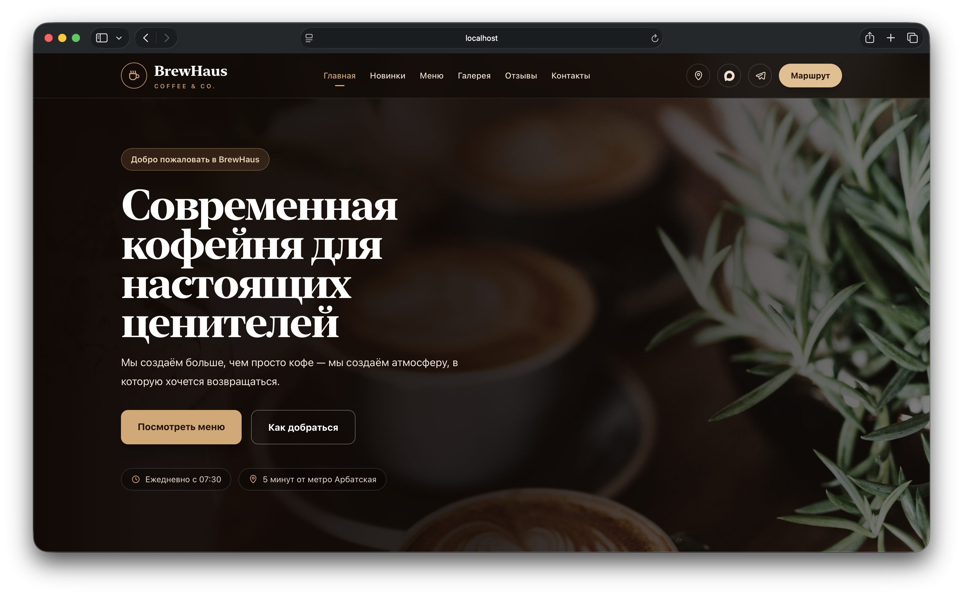 Превью сайта BrewHause