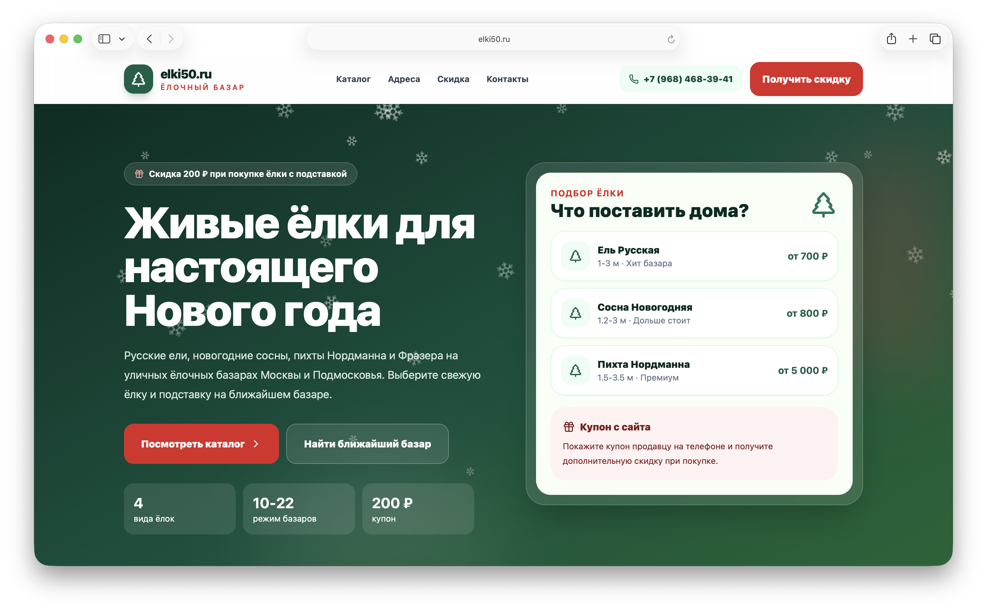 Скриншот кейса elki50.ru